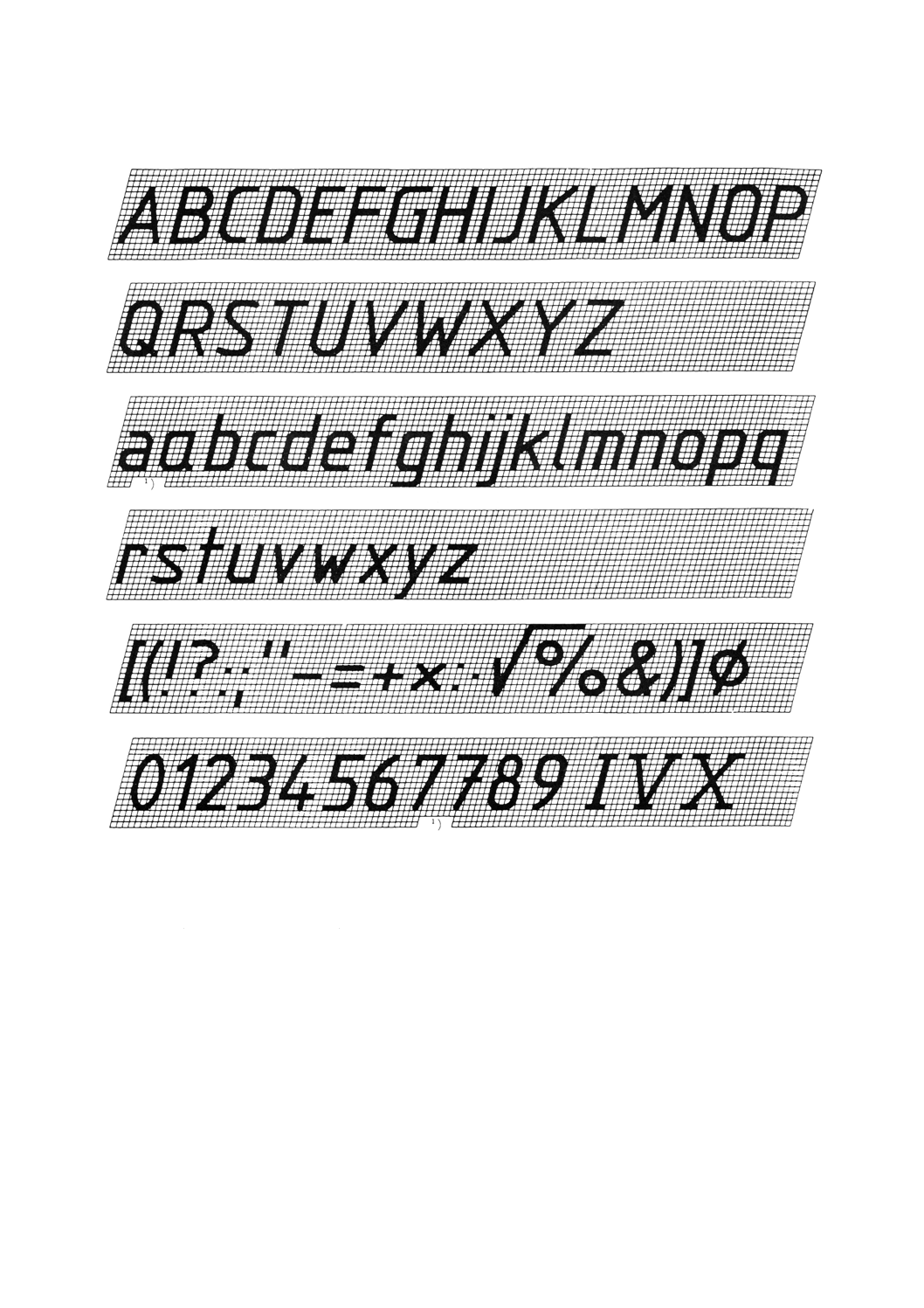 JISZ8313-1:1998 製図－文字－第１部：ローマ字，数字及び記号